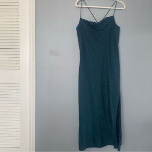 Banana Republic Teal Spaghetti Strap Dress